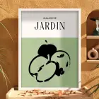 Yeşil Bahçe Elması Beyaz Ahşap Çerçeveli Tablo Duvar Dekoru Poster Obje Ev Aksesuarları
