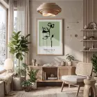 Adaçayı Botanik Çizim Doğal Ahşap Çerçeveli Tablo Bohem Dekoratif Obje Ev Aksesuarları Modern