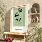 Adaçayı Botanik Çizim Doğal Ahşap Çerçeveli Tablo Bohem Dekoratif Obje Ev Aksesuarları Modern