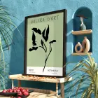 Minimalist Botanik Yeşil Sanat Siyah Ahşap Çerçeveli Tablo Bohem Poster Dekoratif Obje Ev