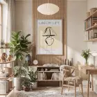 Lagom Yaşam Lamba Tablosu Doğal Ahşap Çerçeveli Dekoru Poster Obje Ev Aksesuarları Modern