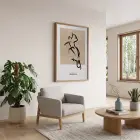 Minimalist Kuş Figürü Doğal Ahşap Çerçeveli Tablo Dekoratif Obje Ev Aksesuarları Modern Sanat