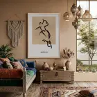 Minimalist Kuş Figürü Doğal Ahşap Çerçeveli Tablo Dekoratif Obje Ev Aksesuarları Modern Sanat