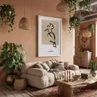 Minimalist Kuş Figürü Beyaz Ahşap Çerçeveli Tablo Odası Duvar Dekoru Poster Obje Ev