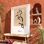 Minimalist Kuş Figürü Beyaz Ahşap Çerçeveli Tablo Odası Duvar Dekoru Poster Obje Ev