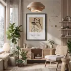 Kraft Minimalist Kadın Figürü Siyah Ahşap Çerçeveli Tablo Dekoratif Obje Ev Aksesuarları Modern