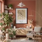 Minimalist Muse Çizimi Siyah Ahşap Çerçeveli Tablo Aksesuarları Modern Sanat İç Mekan Yatak