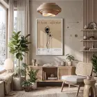Kraft Yabani Çiçek Beyaz Ahşap Çerçeveli Tablo Bohem Poster Dekoratif Obje Ev Aksesuarları