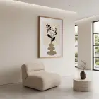 Soyut Siyah Berry Tablo Doğal Ahşap Çerçeveli Duvar Dekoru Poster Obje Ev Aksesuarları