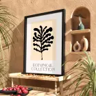 Siyah Deniz Yosunu Sanatı Ahşap Çerçeveli Tablo Poster Dekoratif Obje Ev Aksesuarları Modern
