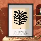 Siyah Deniz Yosunu Sanatı Ahşap Çerçeveli Tablo Poster Dekoratif Obje Ev Aksesuarları Modern