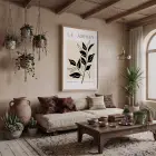 Minimalist Jardin Dalı Doğal Ahşap Çerçeveli Tablo Duvar Dekoru Poster Obje Ev Aksesuarları