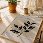 Minimalist Jardin Dalı Doğal Ahşap Çerçeveli Tablo Duvar Dekoru Poster Obje Ev Aksesuarları