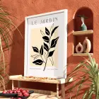 Minimalist Jardin Dalı Beyaz Ahşap Çerçeveli Tablo Dekoru Poster Obje Ev Aksesuarları Modern
