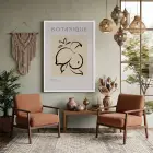 Minimalist Botanik Limon Beyaz Ahşap Çerçeveli Tablo Bohem Yatak Koridor Ofis Kanvas Görünümlü