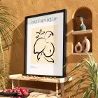 Minimalist Botanik Limon Siyah Ahşap Çerçeveli Tablo Bohem Dekorasyonu Poster Obje Ev Aksesuarları