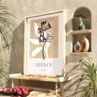 Toprak Tonlu Jardin Sanatı Doğal Ahşap Çerçeveli Tablo Ofis Kanvas Görünümlü Salon Oturma