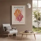 Matisse Organik Kesitler Doğal Ahşap Çerçeveli Tablo Dekoru Poster Obje Ev Aksesuarları Modern