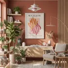 Matisse Organik Kesitler Beyaz Ahşap Çerçeveli Tablo Obje Ev Aksesuarları Modern Sanat İç