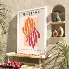 Matisse Organik Kesitler Beyaz Ahşap Çerçeveli Tablo Obje Ev Aksesuarları Modern Sanat İç