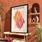 Matisse Organik Kesitler Siyah Ahşap Çerçeveli Tablo Aksesuarları Modern Sanat İç Mekan Yatak