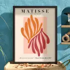 Matisse Organik Kesitler Siyah Ahşap Çerçeveli Tablo Aksesuarları Modern Sanat İç Mekan Yatak