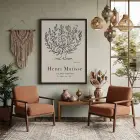 Modern Soyut Yaprak Tablosu Siyah Ahşap Çerçeveli Dekoratif Obje Ev Aksesuarları Sanat İç