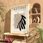 Matisse Soyut Kesik Figür Doğal Ahşap Çerçeveli Tablo Poster Dekoratif Obje Ev Aksesuarları