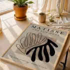 Matisse Soyut Kesik Figür Doğal Ahşap Çerçeveli Tablo Poster Dekoratif Obje Ev Aksesuarları