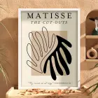 Matisse Soyut Kesik Figür Beyaz Ahşap Çerçeveli Tablo Dekorasyonu Poster Obje Ev Aksesuarları