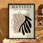 Matisse Soyut Kesik Figür Siyah Ahşap Çerçeveli Tablo Dekoratif Obje Ev Aksesuarları Modern