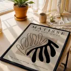 Matisse Soyut Kesik Figür Siyah Ahşap Çerçeveli Tablo Dekoratif Obje Ev Aksesuarları Modern
