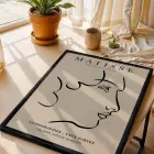 Minimalist Yüz Profili Siyah Ahşap Çerçeveli Tablo Dekoratif Obje Ev Aksesuarları Modern Sanat