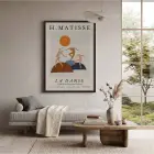 Matisse Dinamik Dans Kompozisyonu Siyah Ahşap Çerçeveli Tablo Poster Dekoratif Obje Ev Aksesuarları