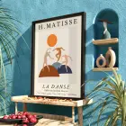 Matisse Dinamik Dans Kompozisyonu Siyah Ahşap Çerçeveli Tablo Poster Dekoratif Obje Ev Aksesuarları