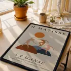 Matisse Dinamik Dans Kompozisyonu Siyah Ahşap Çerçeveli Tablo Poster Dekoratif Obje Ev Aksesuarları