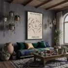 Matisse Soyut Yüzler Çizim Siyah Ahşap Çerçeveli Tablo Obje Ev Aksesuarları Modern Sanat
