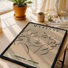 Matisse Soyut Yüzler Çizim Siyah Ahşap Çerçeveli Tablo Obje Ev Aksesuarları Modern Sanat