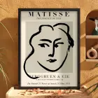 Matisse Çizgi Sanatı Siyah Ahşap Çerçeveli Tablo Ev Aksesuarları Modern Sanat İç Mekan