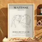 Matisse Dans Çizgi Sanatı Doğal Ahşap Çerçeveli Tablo Sanat İç Mekan Yatak Koridor