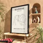 Matisse Dans Çizgi Sanatı Siyah Ahşap Çerçeveli Tablo Ev Aksesuarları Modern Sanat İç