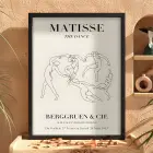 Matisse Dans Çizgi Sanatı Siyah Ahşap Çerçeveli Tablo Ev Aksesuarları Modern Sanat İç