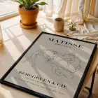 Matisse Dans Çizgi Sanatı Siyah Ahşap Çerçeveli Tablo Ev Aksesuarları Modern Sanat İç