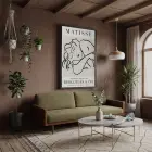 Minimalist Matisse Figür Çizimi Siyah Ahşap Çerçeveli Tablo Aksesuarları Modern Sanat İç Mekan