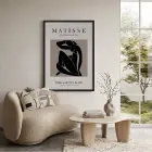 Modern Çizgili Kadın Silüeti Siyah Ahşap Çerçeveli Tablo Sanat İç Mekan Yatak Koridor
