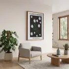 Papatya Botanik Poster Doğal Ahşap Çerçeveli Tablo Bohem Odası Duvar Dekoru Obje Ev