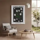 Papatya Botanik Poster Beyaz Ahşap Çerçeveli Tablo Bohem Mekan Yatak Koridor Ofis Kanvas
