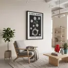 Çiçek Pazarı Papatya Afişi Siyah Ahşap Çerçeveli Tablo Bohem Dekorasyonu Poster Obje Ev