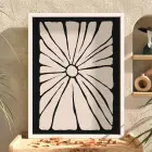 Minimalist Bej Güneş Çiçeği Beyaz Ahşap Çerçeveli Tablo Aksesuarları Modern Sanat İç Mekan
