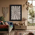 Minimalist Bej Güneş Çiçeği Siyah Ahşap Çerçeveli Tablo Dekoru Poster Obje Ev Aksesuarları